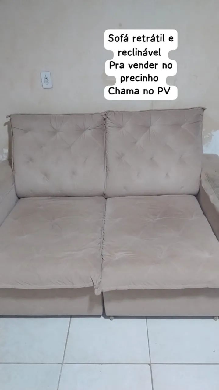 Sofá retrátil e reclinável 