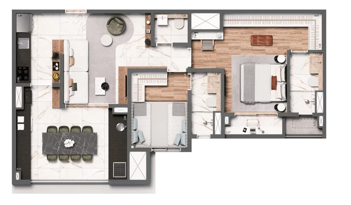 PLANTA 75m²