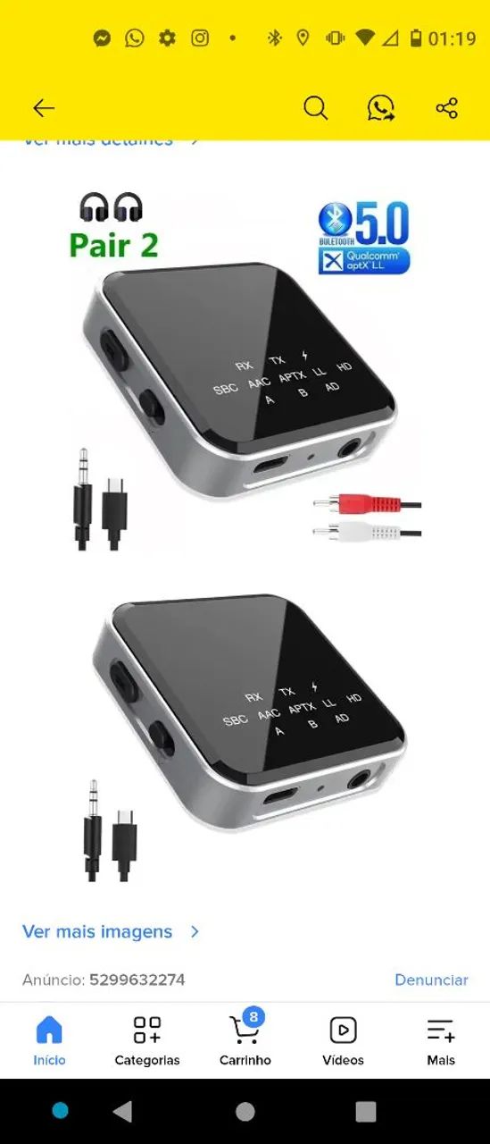 Receptor e transmissor bluetooth  - Foto 4