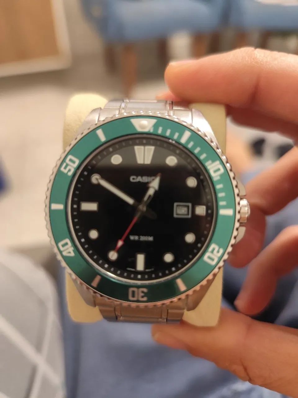 Relógio Casio Duro MDV-107D-3AVDF Original Verde