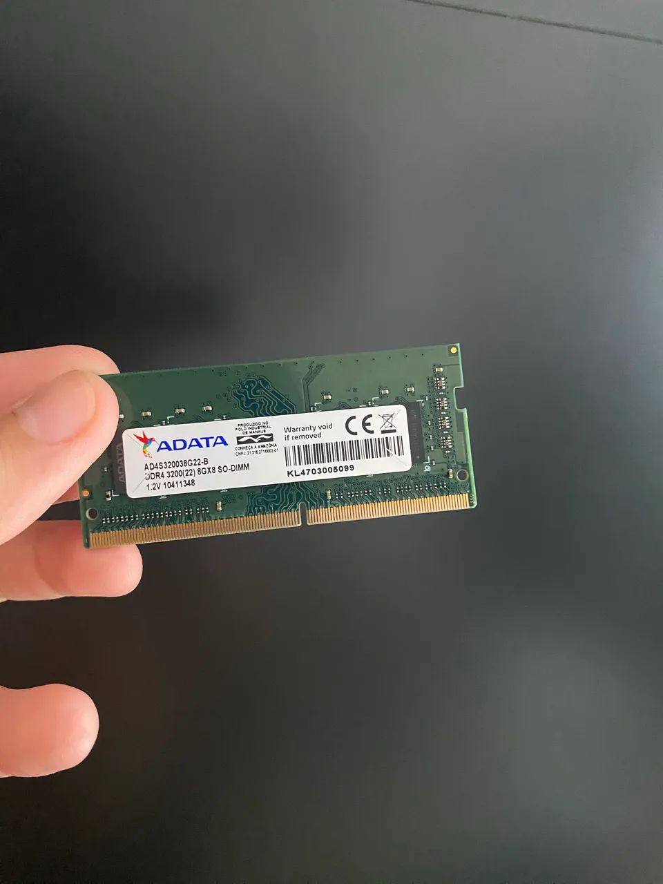 Memória RAM ADATA 8GB DDR4 3200MHz para Notebook - Testada e Funcionando - Foto 3