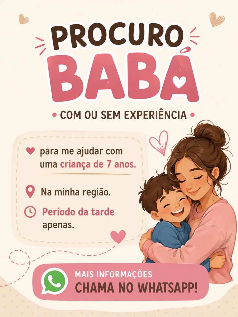 Procuro babá 