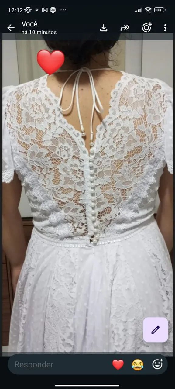 VESTIDO DE NOIVA LINDÍSSIMO BOHO. Usado apenas 1 VEZ - Foto 4