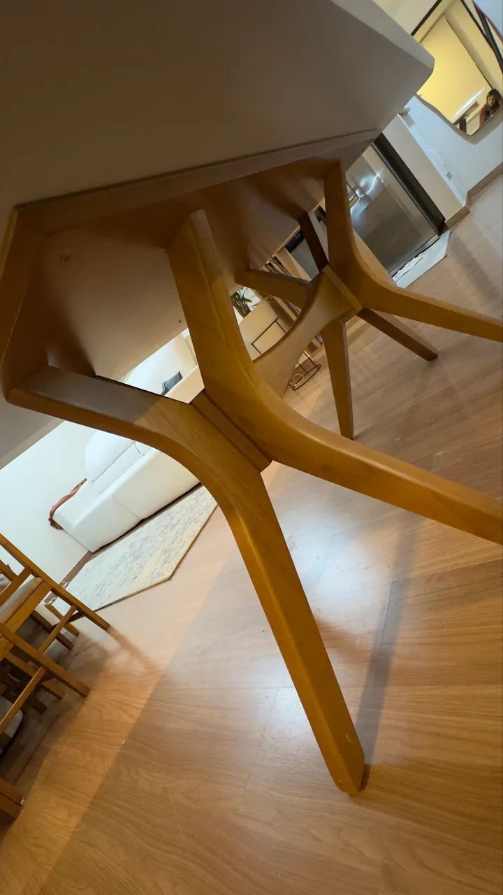 Mesa sala de jantar madeira super resistente até 8 lugares  - Foto 3
