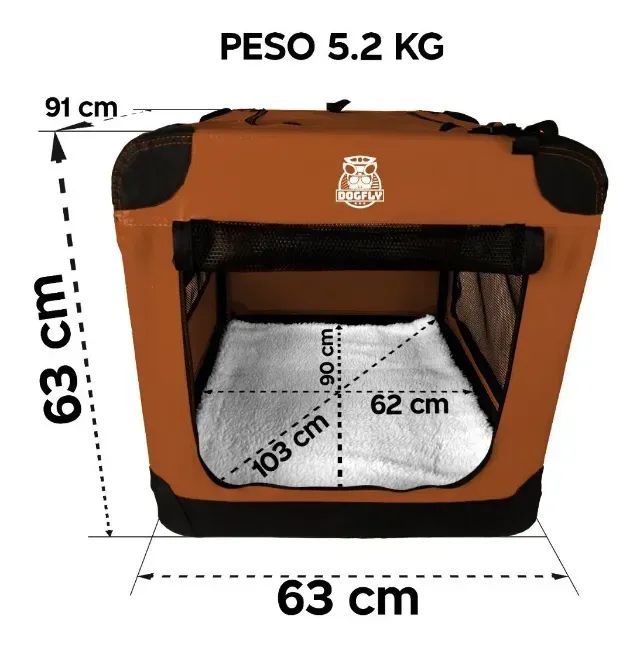 Casinha De Transporte Pet Dobrável Dogfly Carry On 2xg - Foto 5