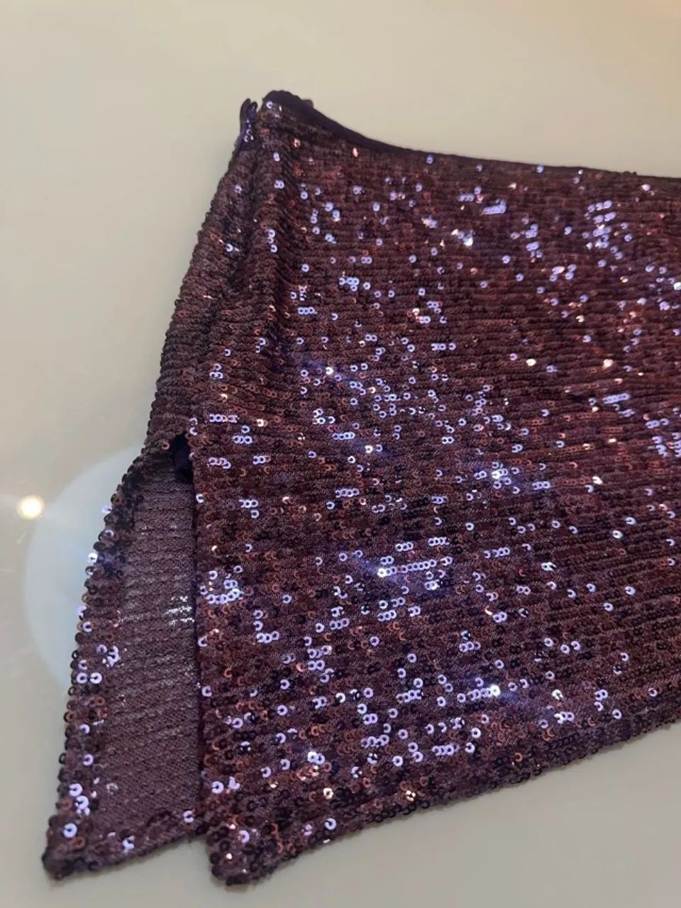 Saia paetê lilás Zara - Foto 3