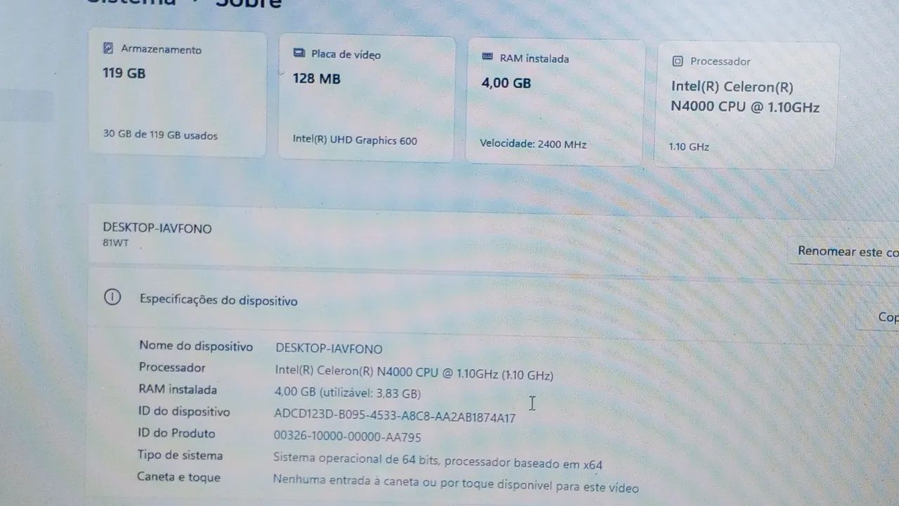 NOTEBOOK LENOVO TOP  - Foto 5