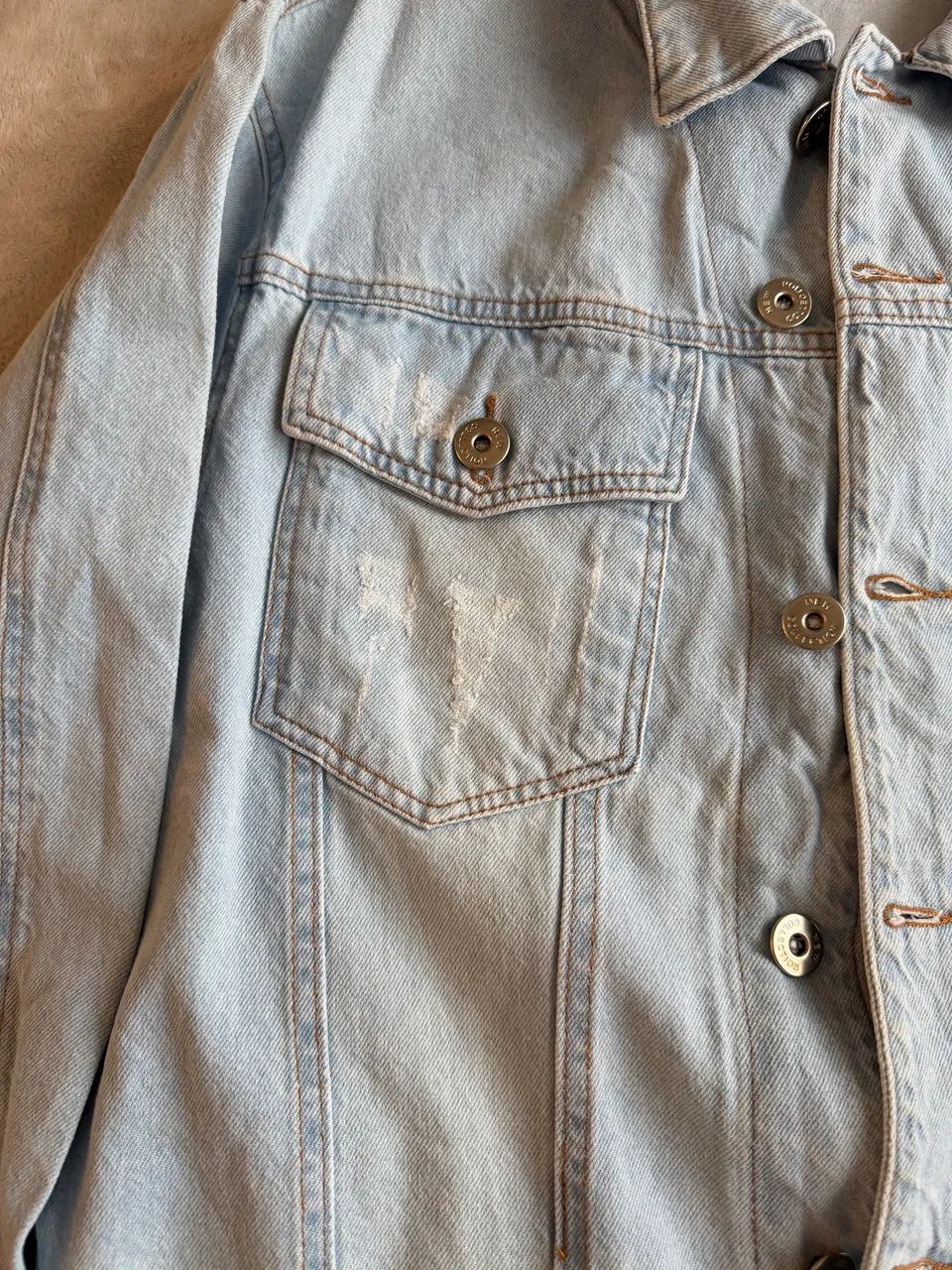 Jaqueta Jeans Claro tamanho G - Foto 3