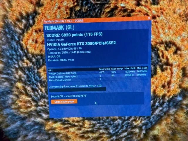 RTX 3080 10GB OEM Acer - Revisada (pasta e thermal pads novos) - Foto 4