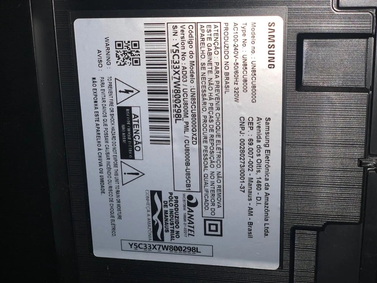 TV Samsung 85 polegadas em perfeitas condições  - Foto 2