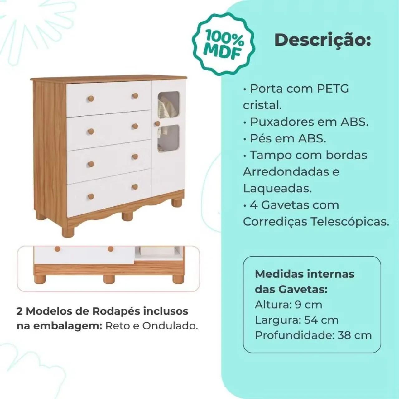 Quarto completo de bebê NOVO. (MDF) - Foto 4