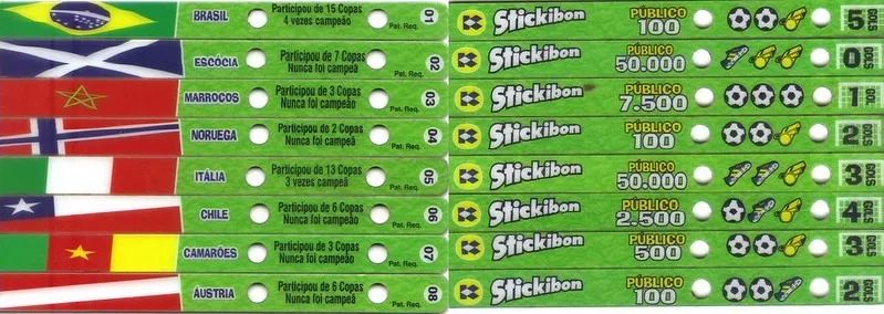 Coleção completa de palitos da Kibon (Stickibon) - Copa do Mundo de 1998 - Foto 5