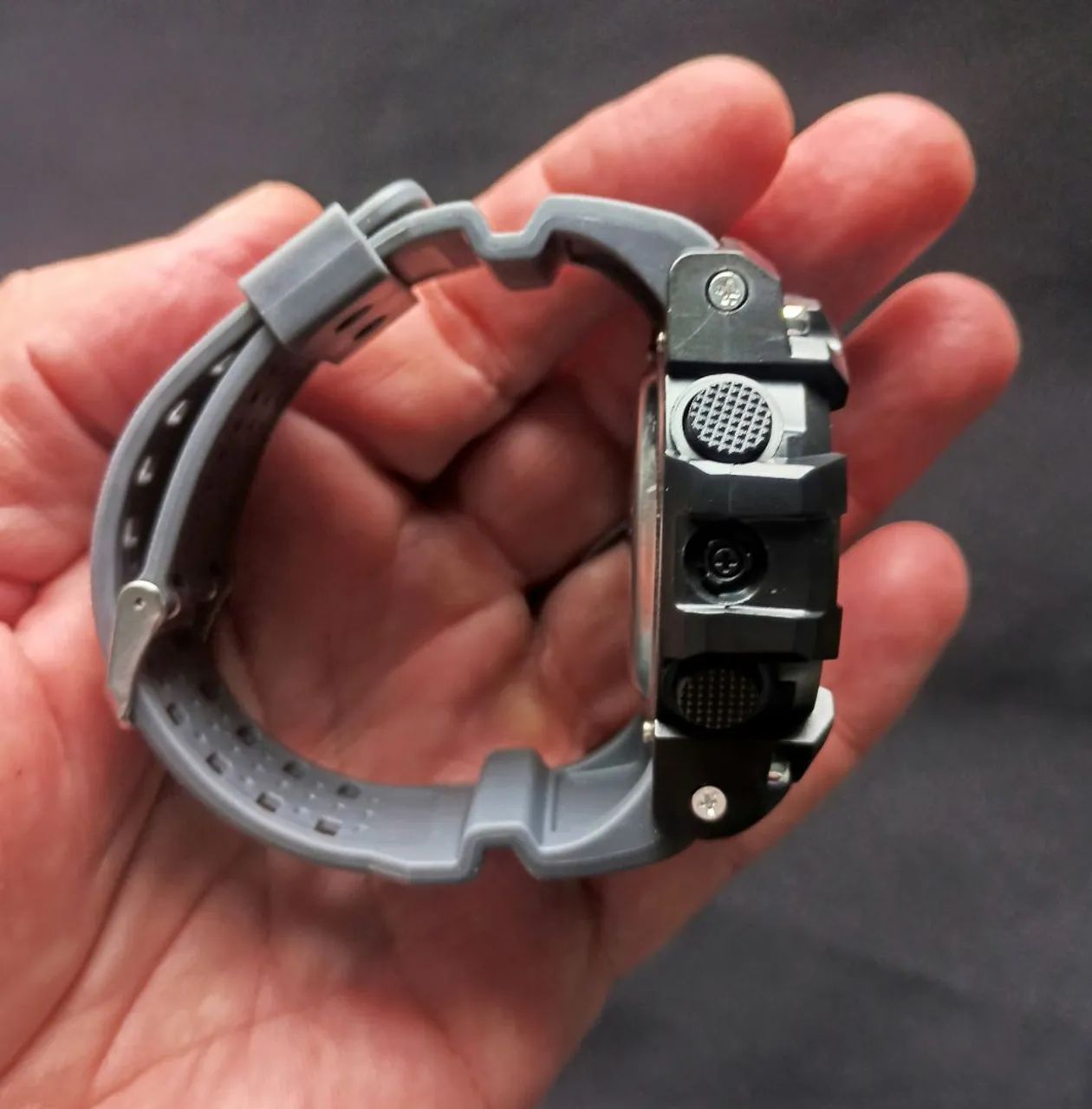 Relógio Masculino Preto Pulseira Cinza - Foto 3