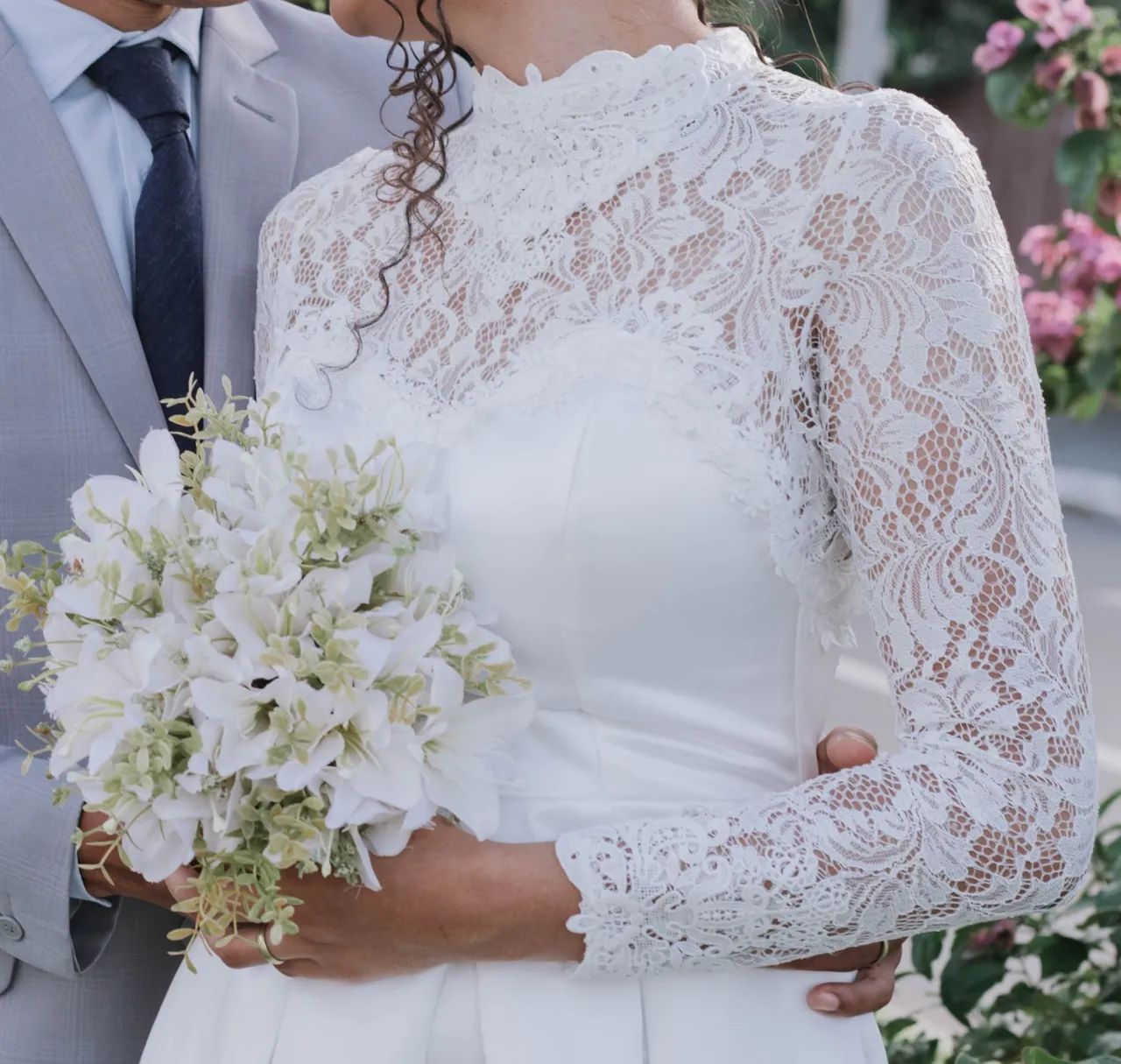 Vestido Noiva Rodado com manga longa  - Foto 3