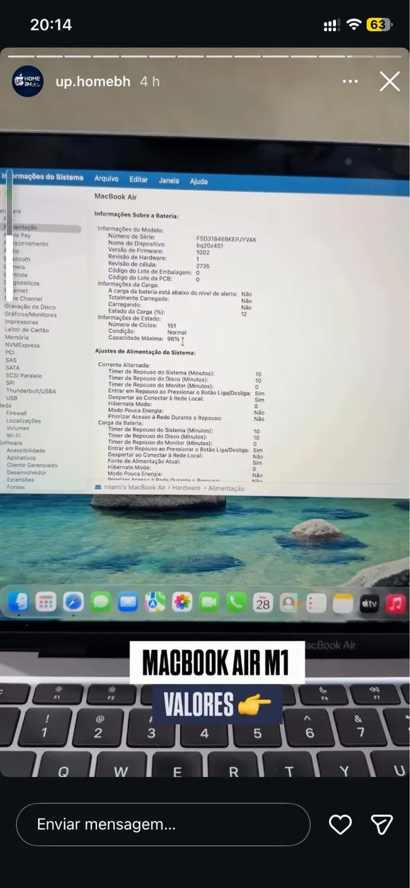 MACBOOK AIR M1 8GB - 160 CICLOS - Foto 2