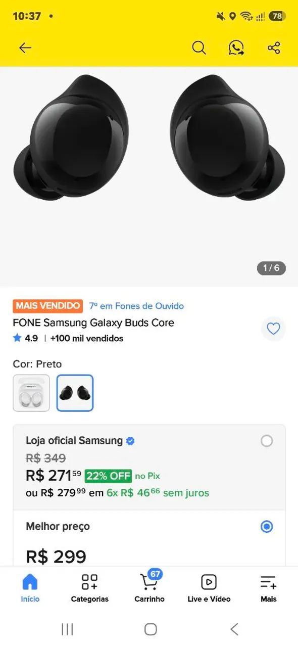 FONE SAMSUNG GALAXY CORE PERFEITO - Foto 4