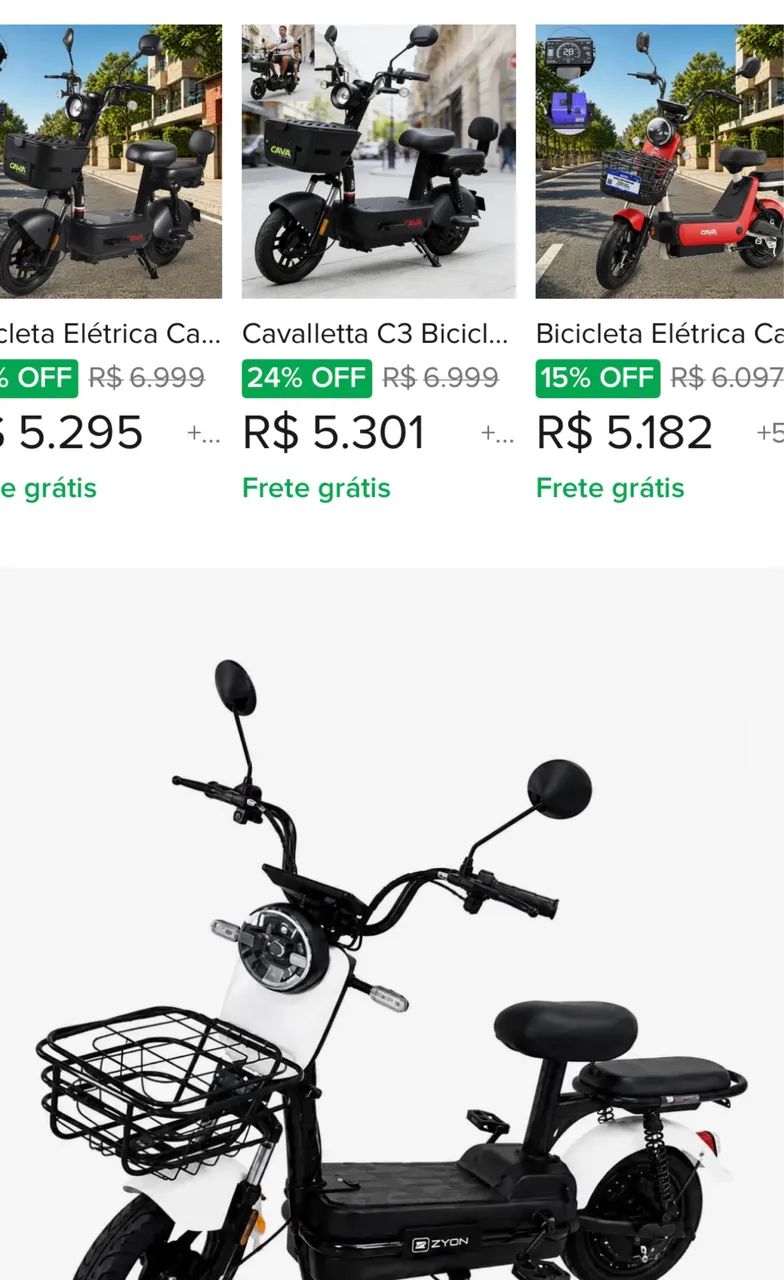 Bicicleta elétrica Zyon MU-02 aro 14 350w - Foto 5