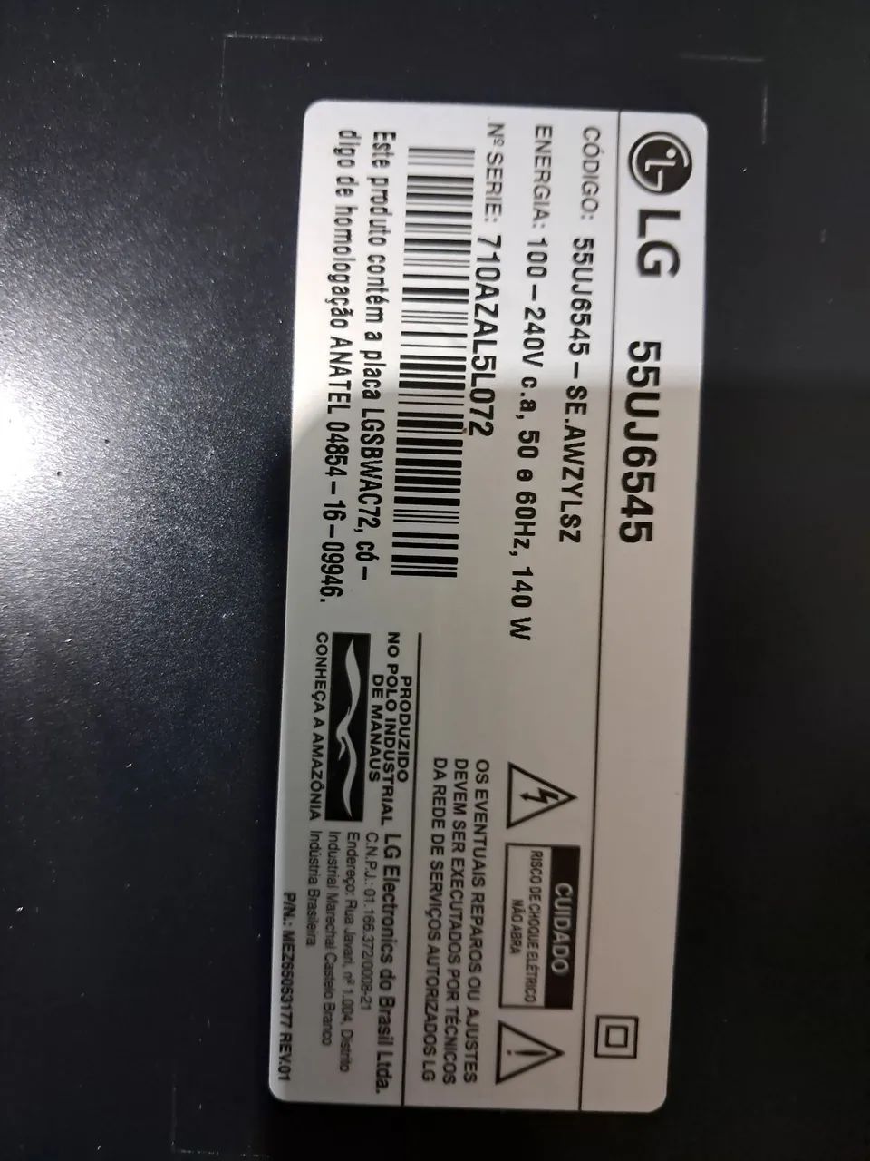 TV LG  55"  - Com Defeito  - Foto 3