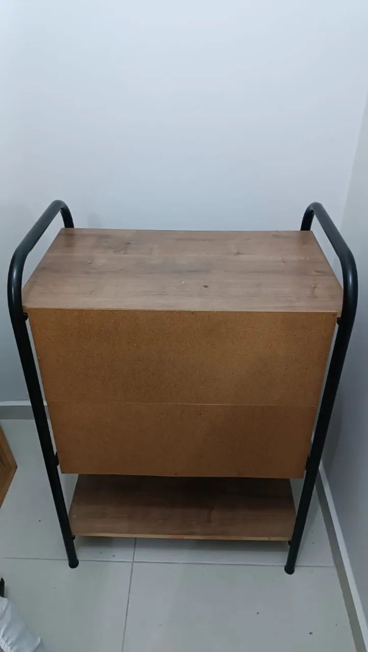 Cômoda compacta com gaveta e prateleira - estilo moderno - Foto 4