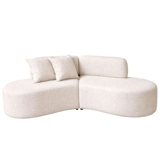Sofá Living Orgânico 250cm para Recepção Boucle - Foto 3