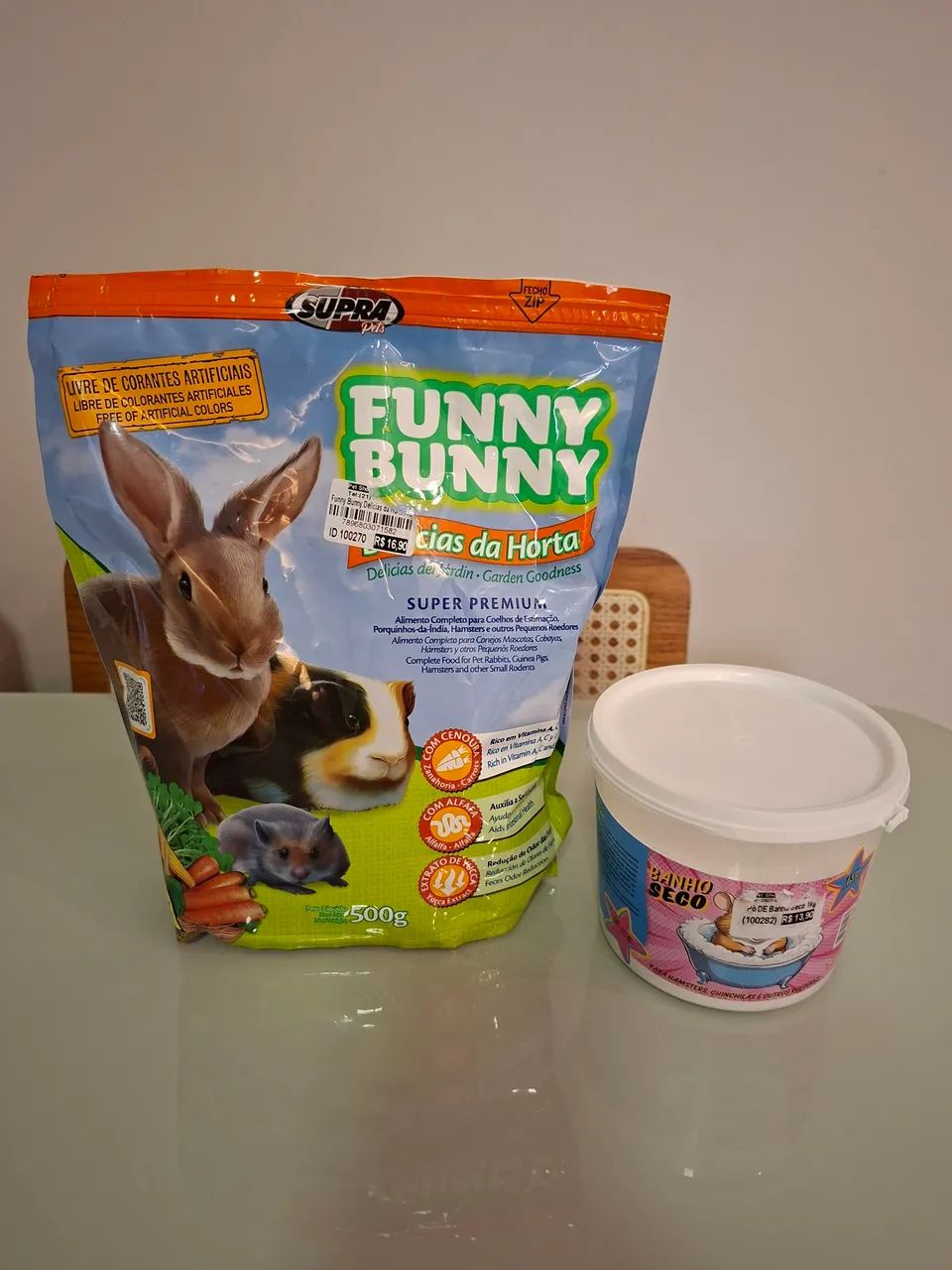 Funny Bunny 500g  + Banho seco( Leia a descrição) 