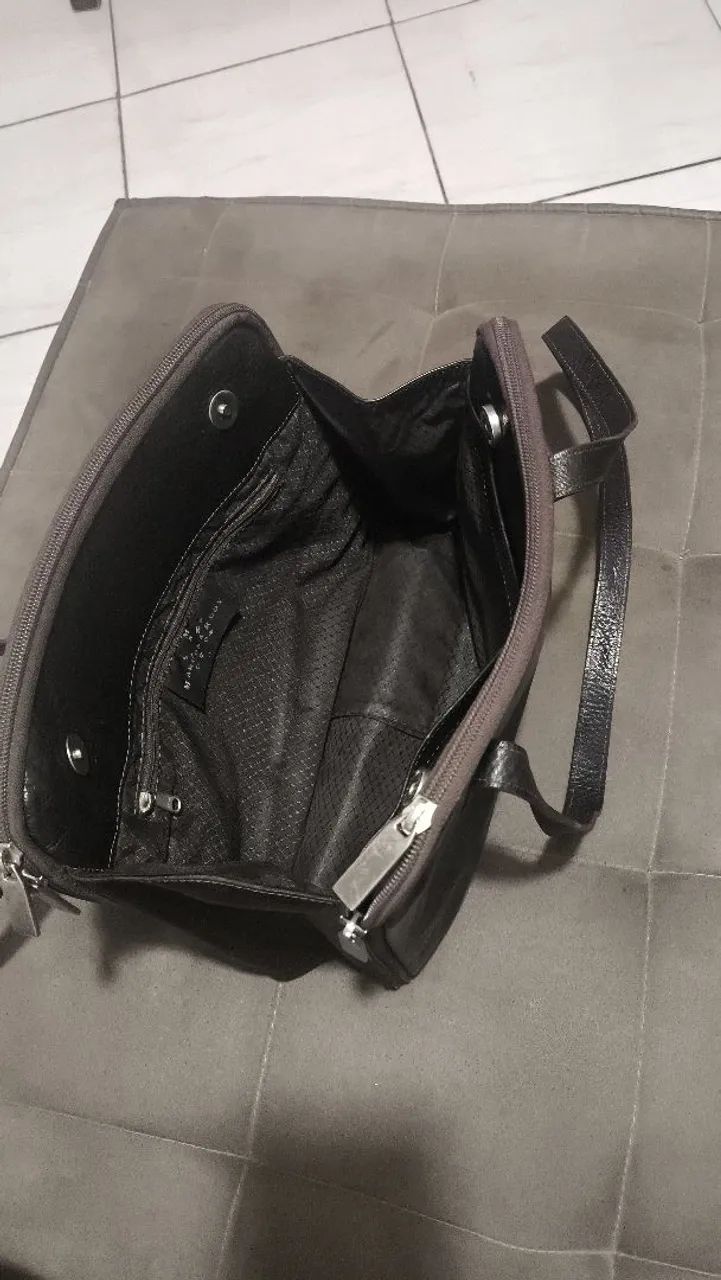 Bolsa de ombro Marcos & Rudy em couro marron - Foto 4