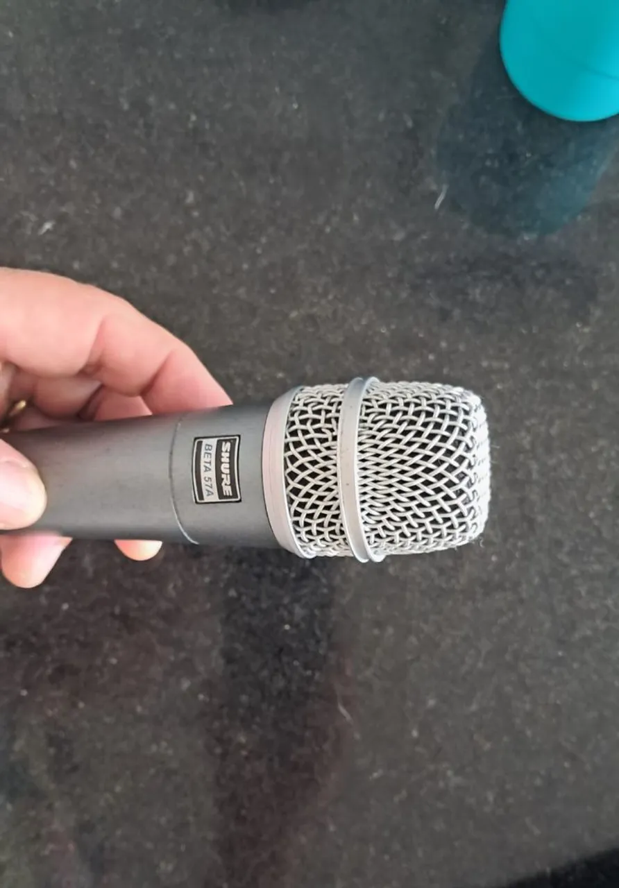 microfone shure beta 57a original - Microfones e Gravadores