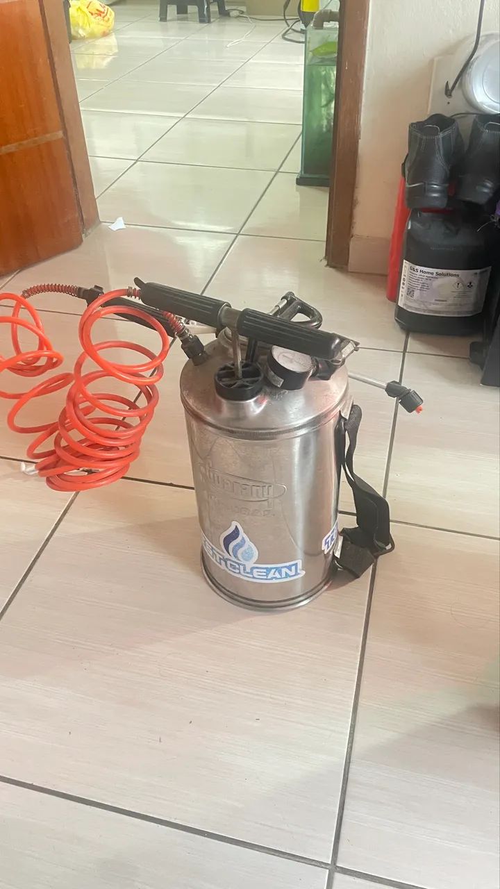 Pulverizador inox guarany 10L com kit viton para impermeabilização 