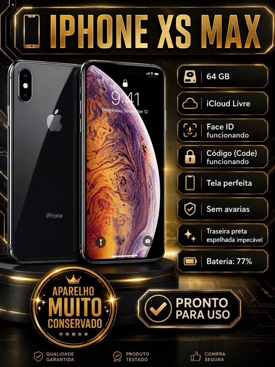 IPHONE XS MAX MUITO SUPER CONSERVADO
