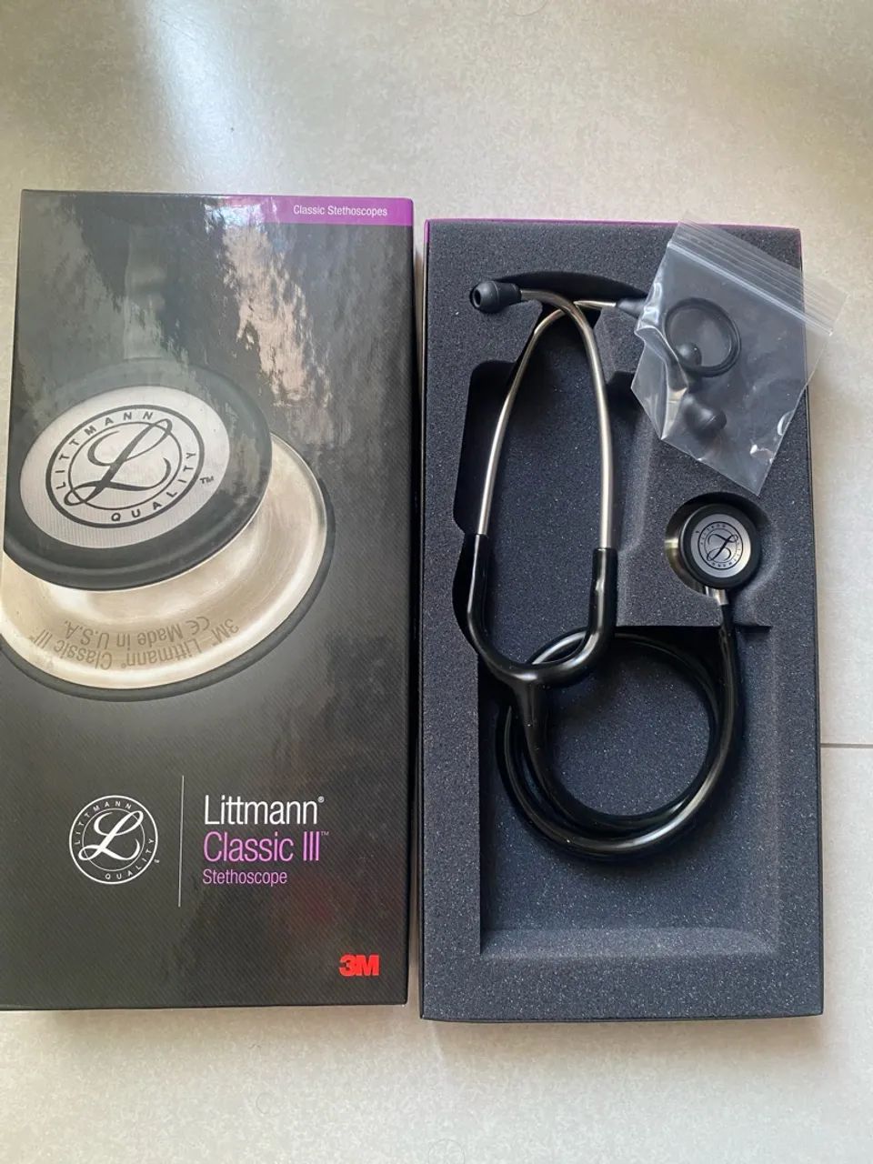 Estetoscópio littman Classic lll preto  - Foto 4