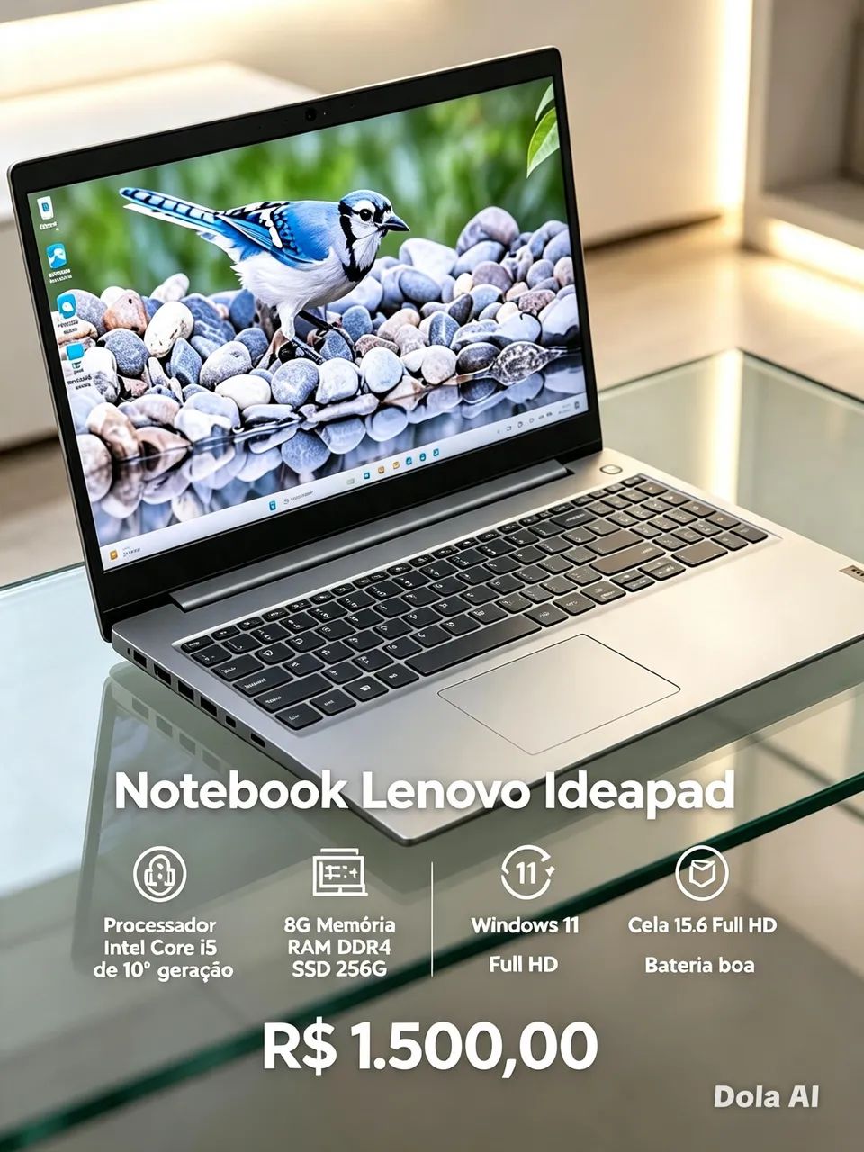 Notebook lenovo Intel core i5 10° 8Gram ddr4 SSD 256 Windows 11