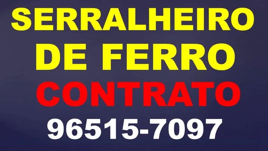 Contrato 3 serralheiros de ferro com experiência