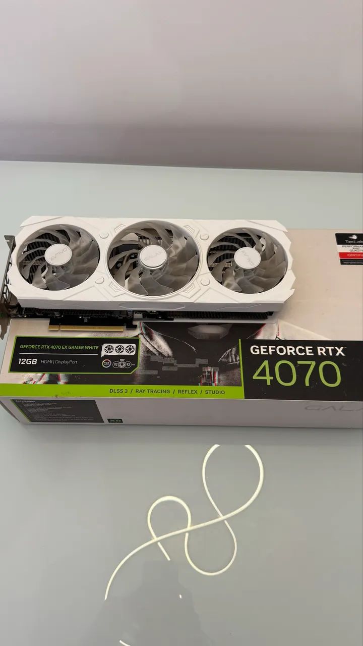 Placa de Vídeo NVIDIA RTX 4070 12GB Galax White - Foto 5