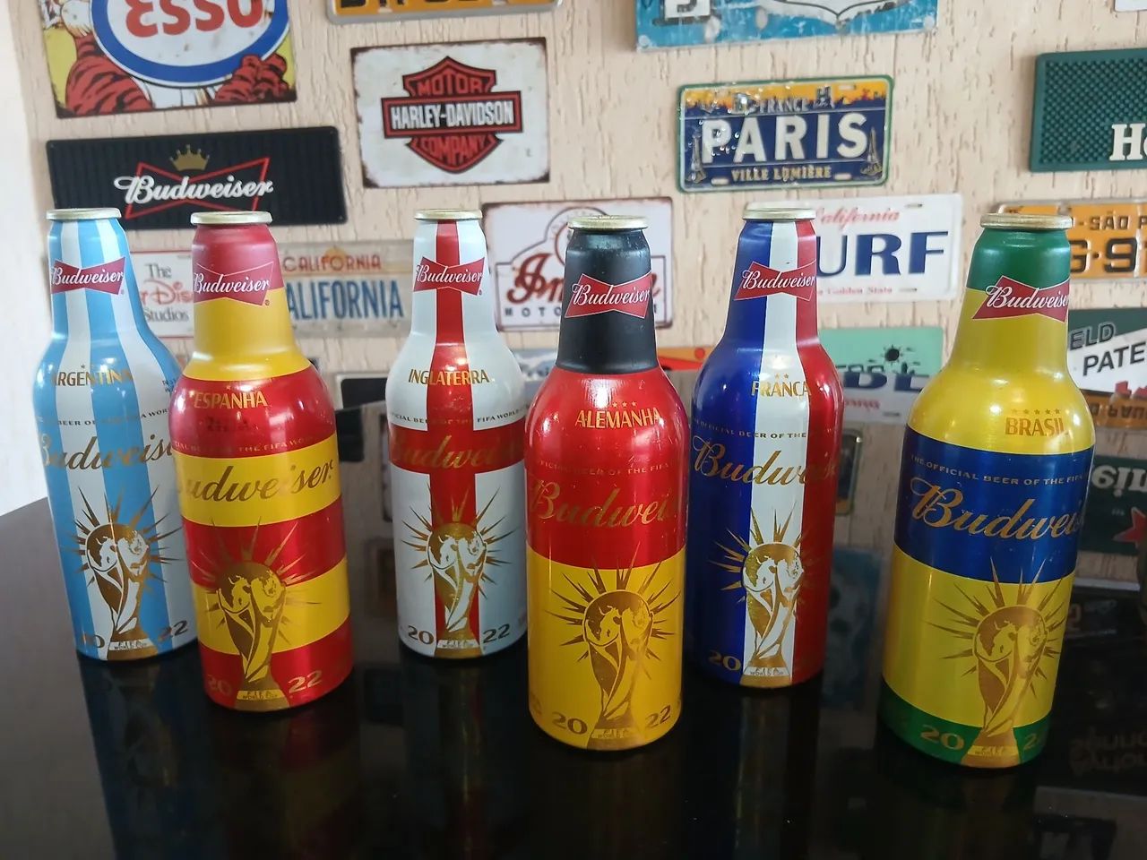 Garrafa de alumínio Budweiser copa 2022 - Foto 2