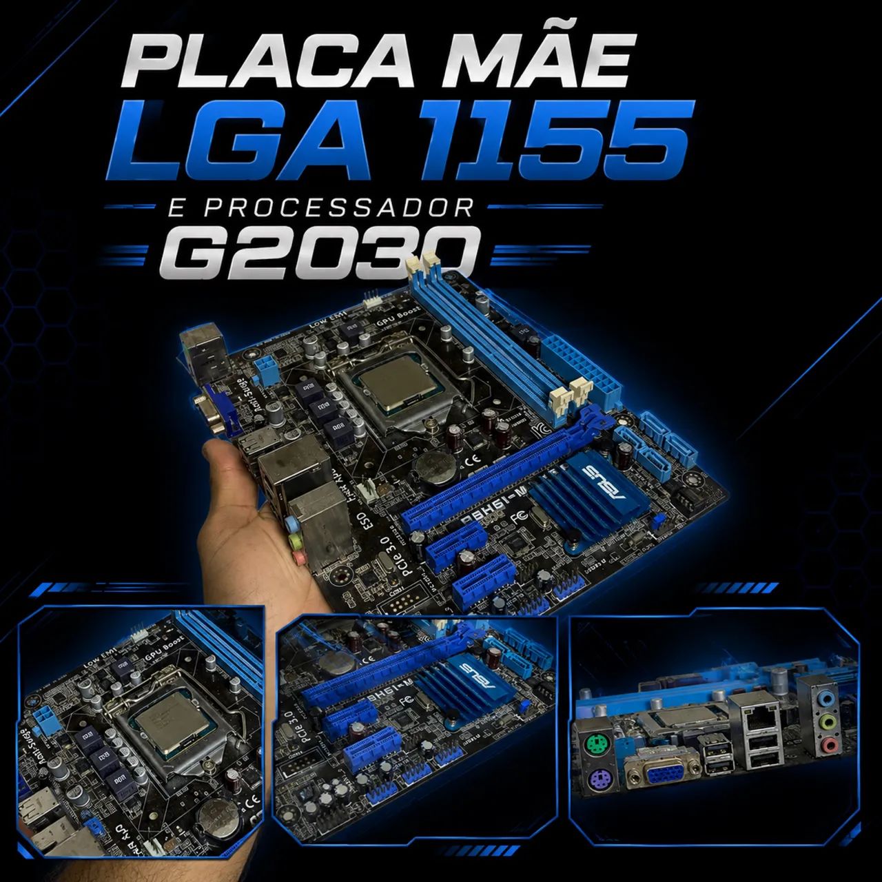 Placa mãe LGA 1155 e Processador 