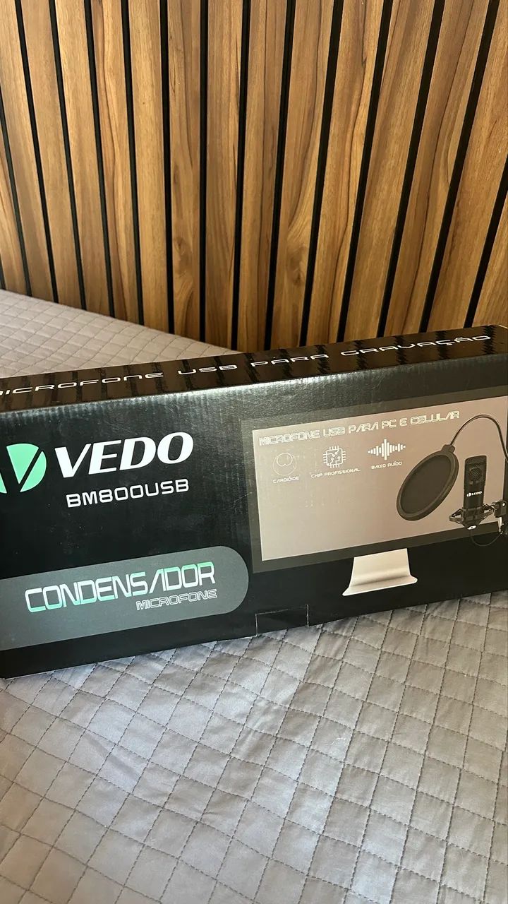 Kit Microfone Condensador Fio Braço Antirruído USB - Foto 4