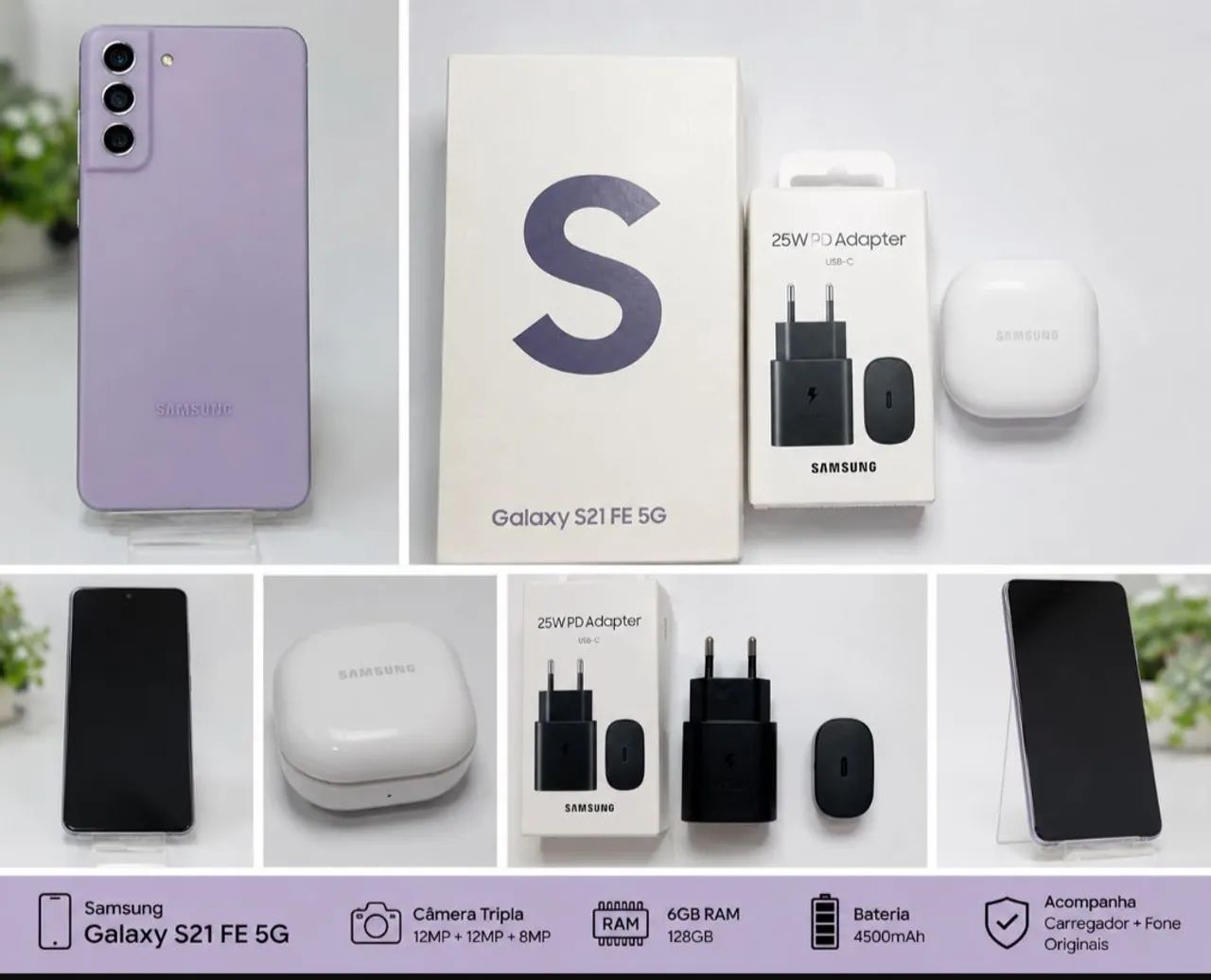 Smartphone Samsung Galaxy S21 FE 5G 128 GB Lilas
