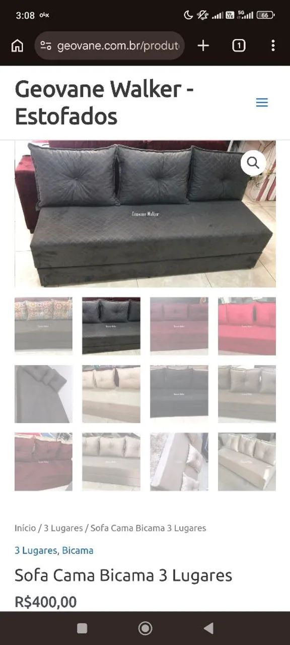 Sofa Cama Bicama 3 Lugares - Foto 2