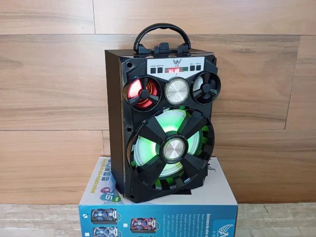 Caixa de Som 15w Bluetooth Muito Forte Recarregável com Led - Foto 2