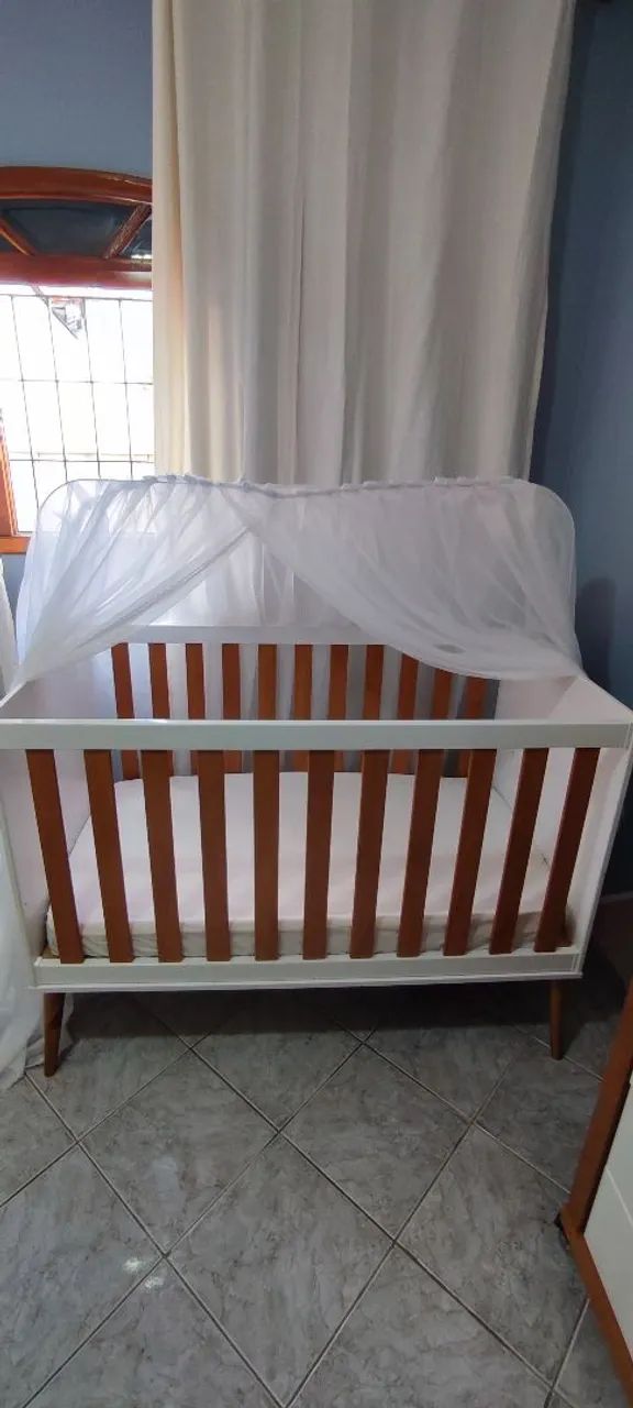 Berço Mini Cama Branco/Freijó Matic  - Foto 5