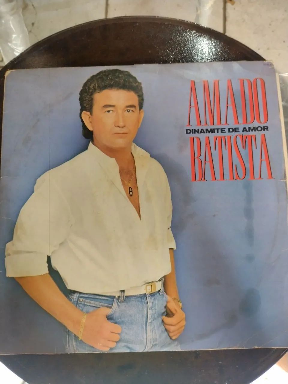 Disco Vinil LP Amado Batista - Dinamite de Amor 