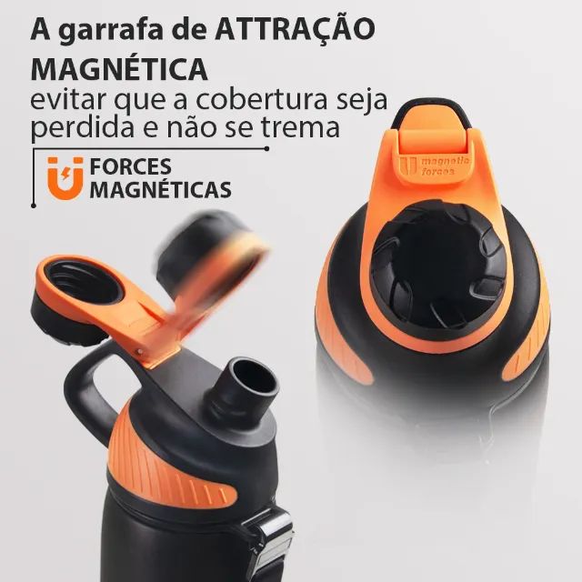 Garrafa Térmica Feijian 1000mL a Vácuo - Tampa Magnética - Foto 2