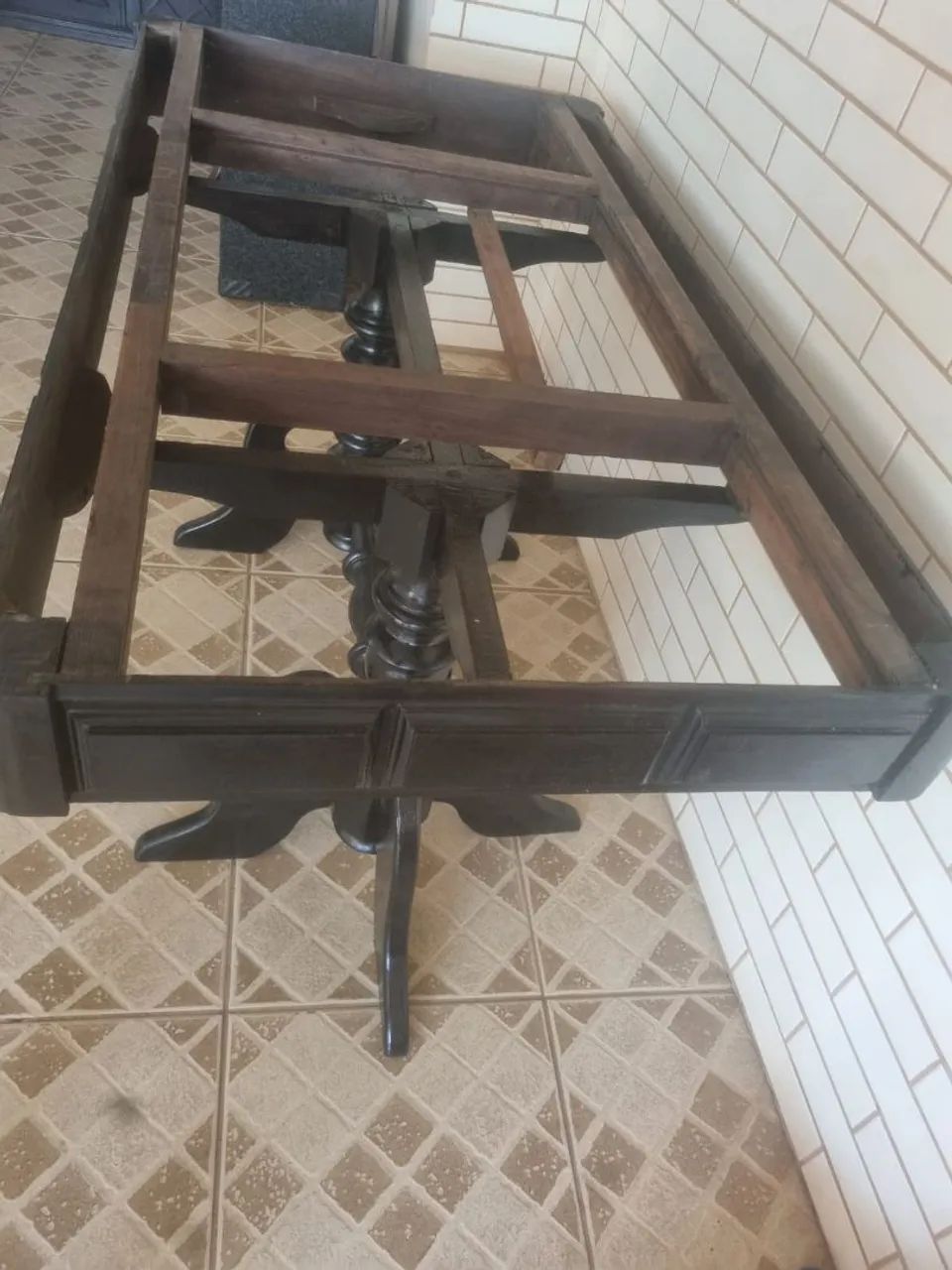Mesa Colonial Pés Duplos Antigus  - Foto 4