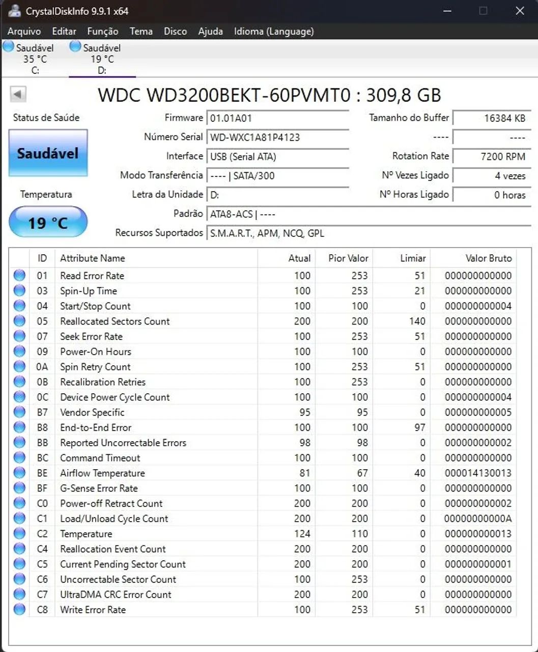 Dois HDs de 320GB de Notebook (saudáveis) - Foto 5