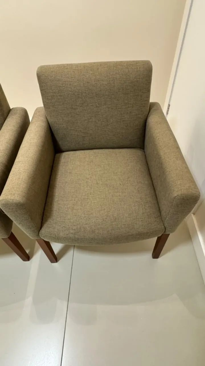 Poltrona Tok&Stok em linho marrom - Foto 2