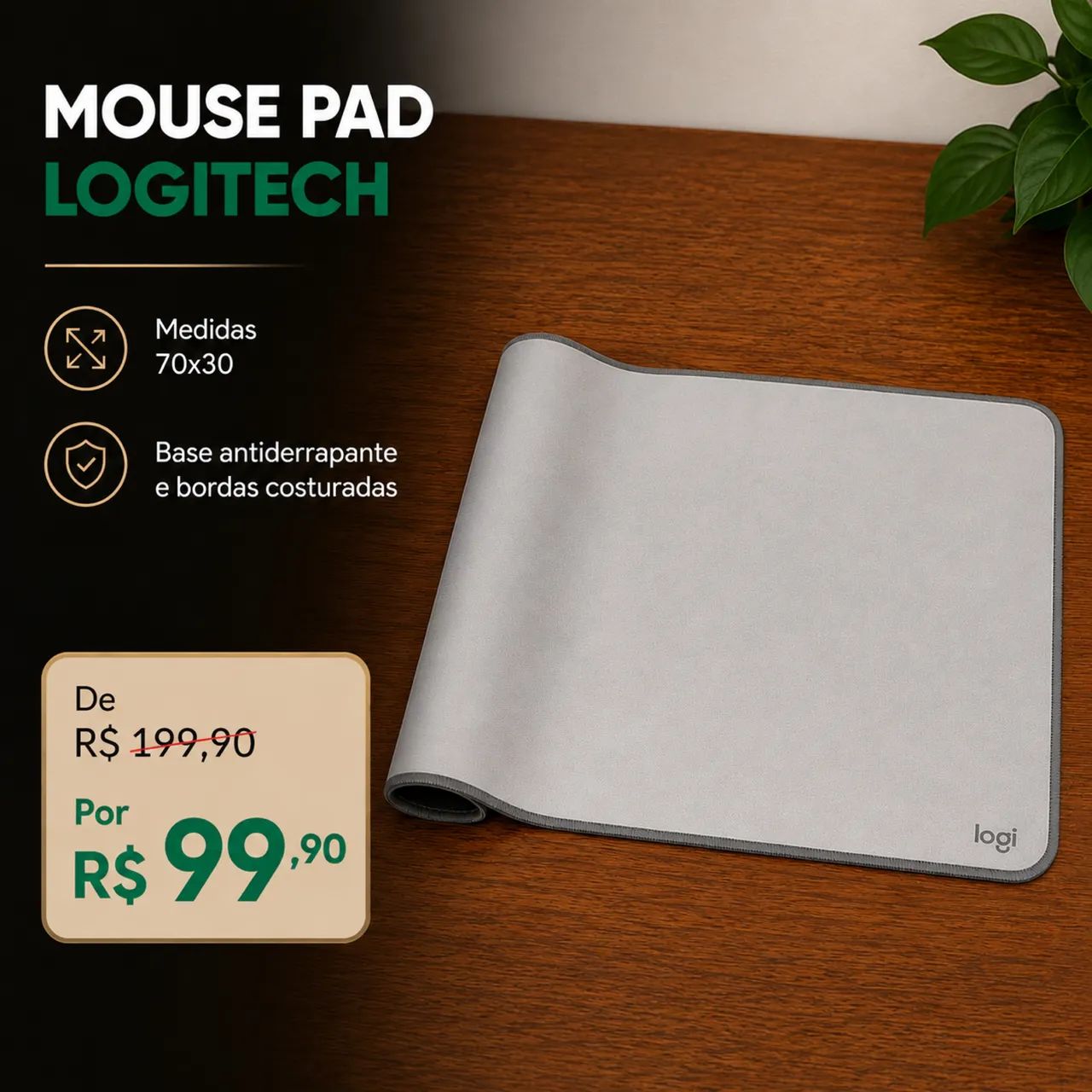 Mouse Pad Grande Logitech Novo