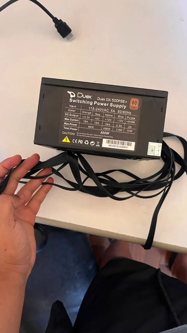 fonte DUEX selo 80 plus bronze 500W
