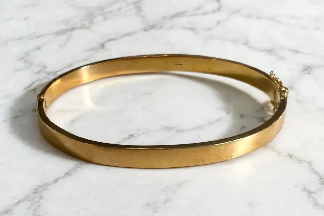 Bracelete Ouro 18k Grossa 16.3 Grama 23Cm 