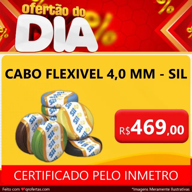 4,0 MM CABO FLEXIVEL SIL 750X COM 100 METROS  - Foto 5