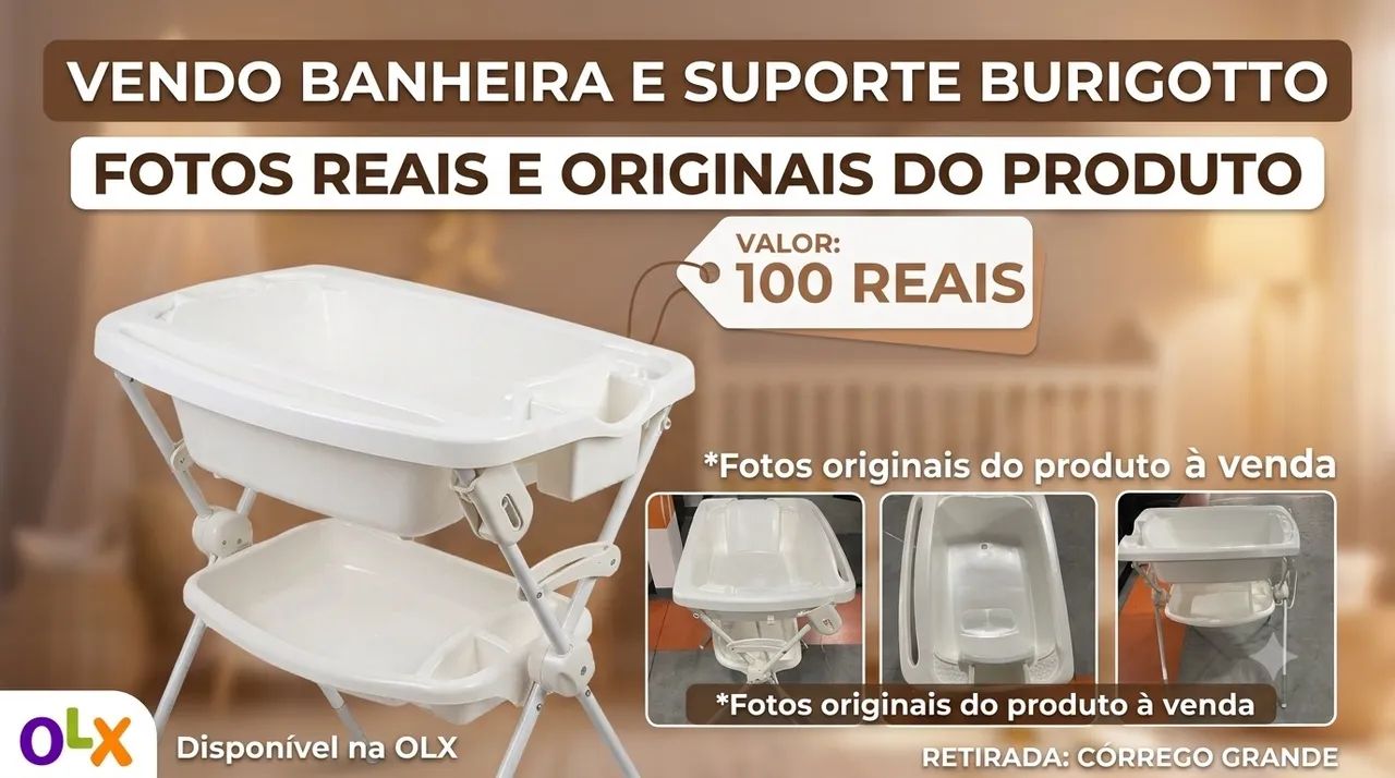 Banheira + suporte burigotto